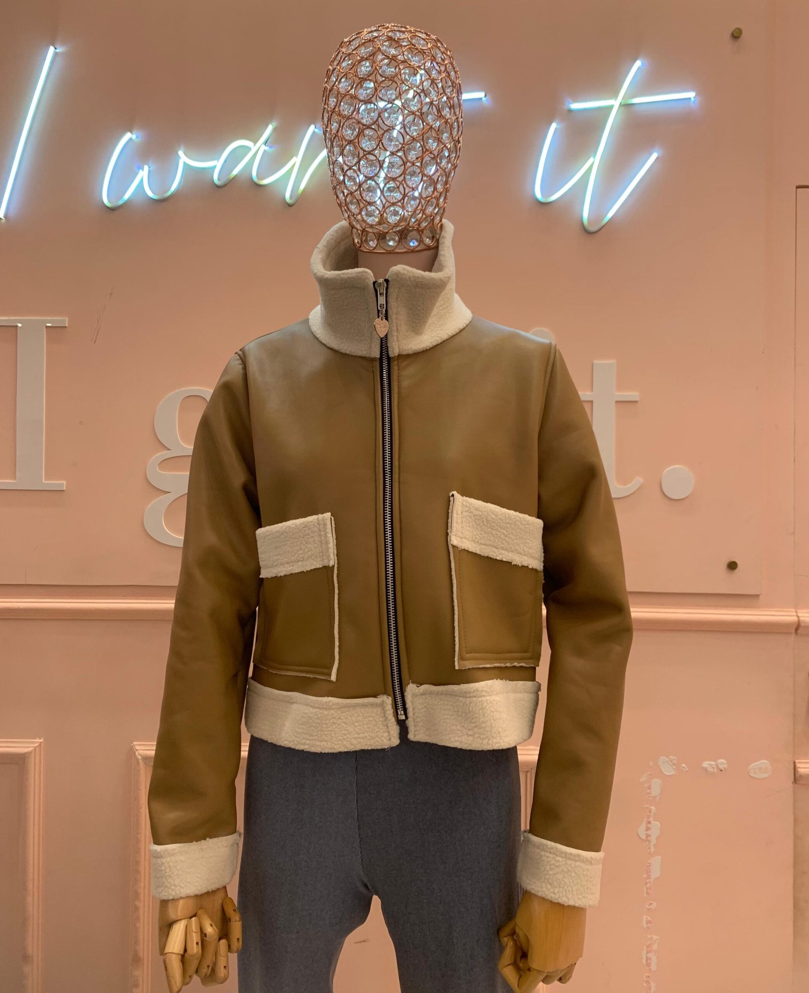 Campera cargo eco cuero