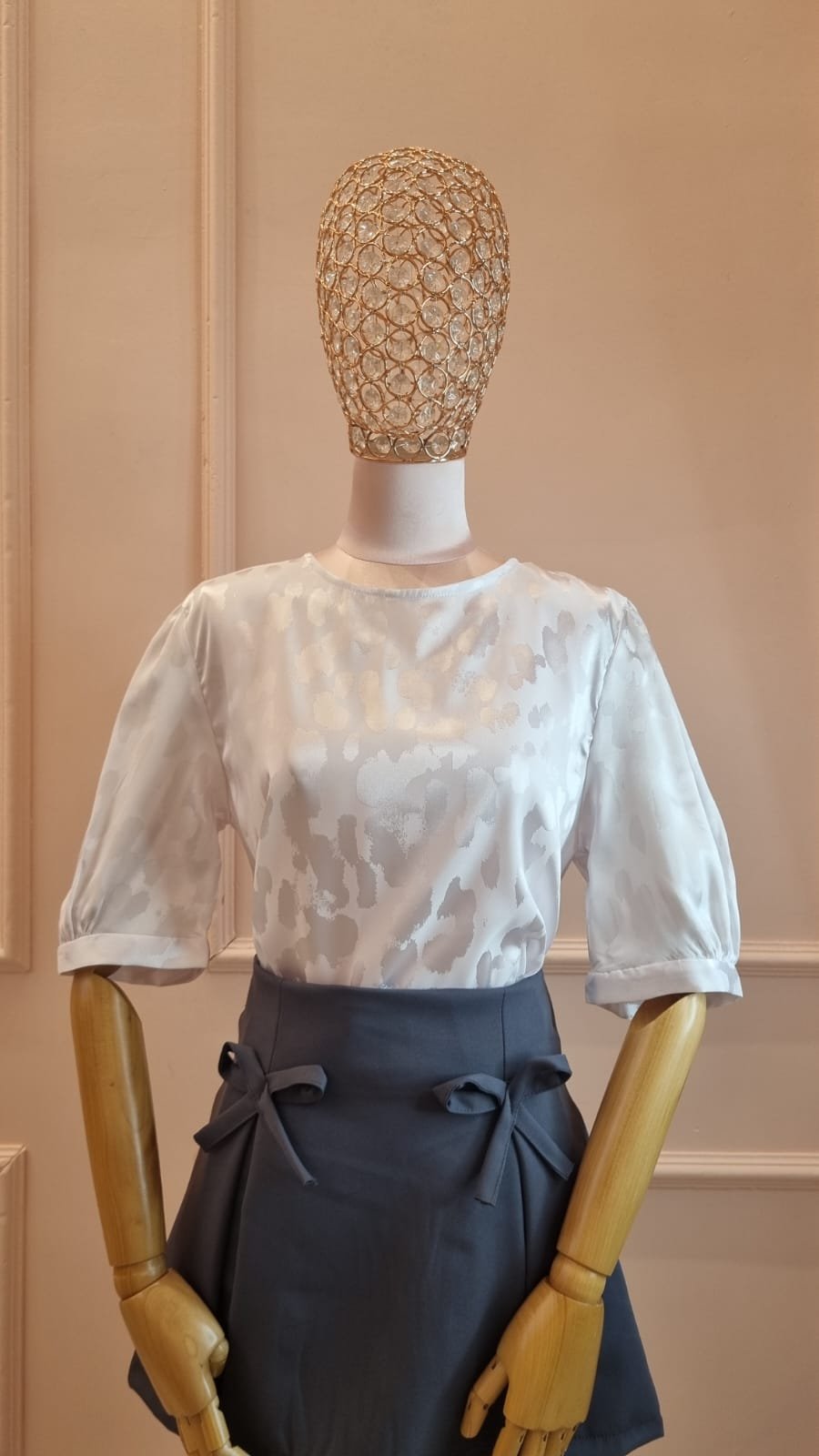 Blusa Saten espalda abierta