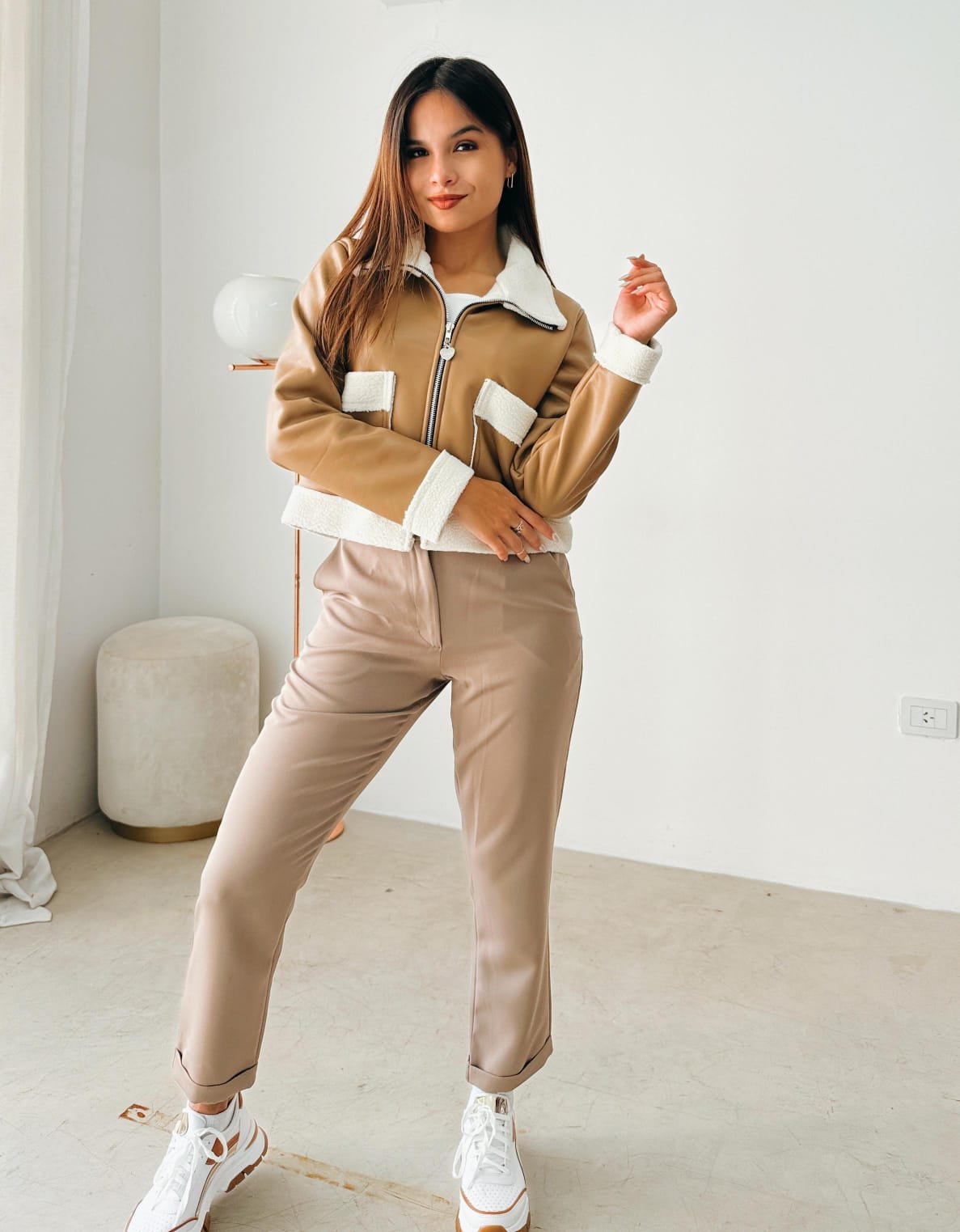 Campera cargo eco cuero