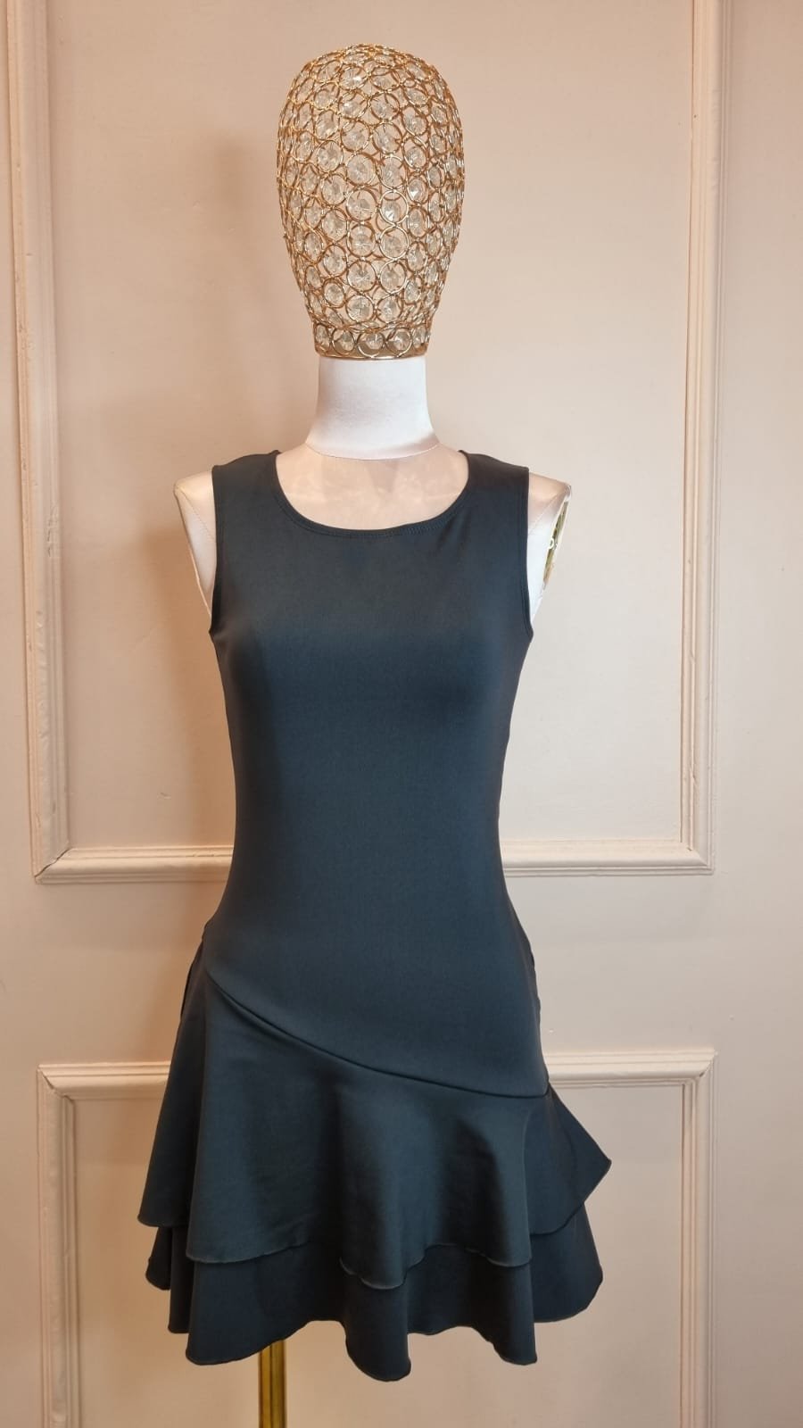 Vestido de microfibra con volados
