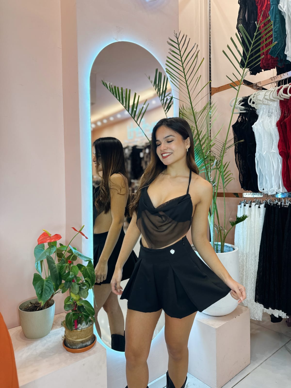 Top bralet con buche