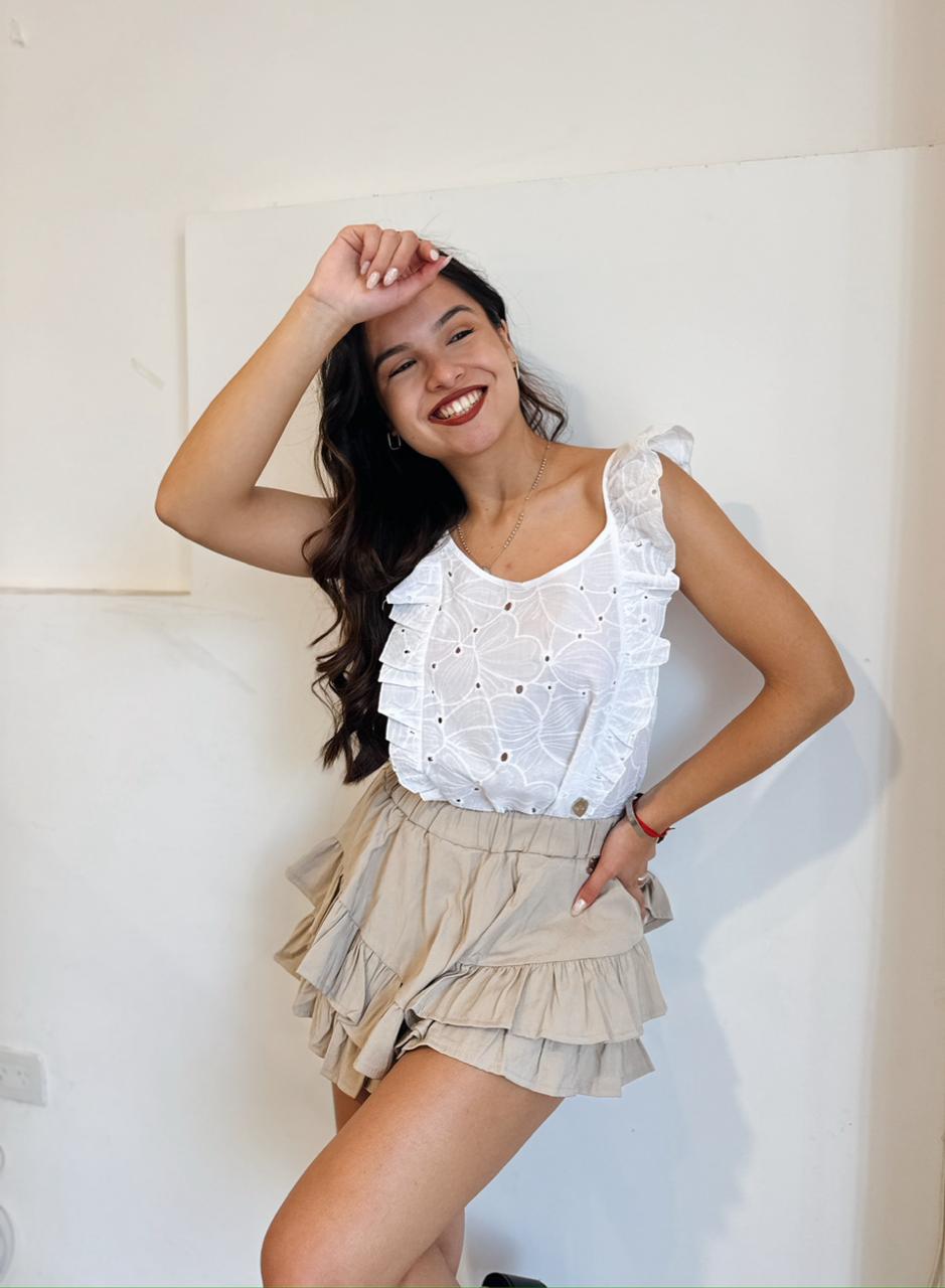 BLUSA PECHERA VOLADOS