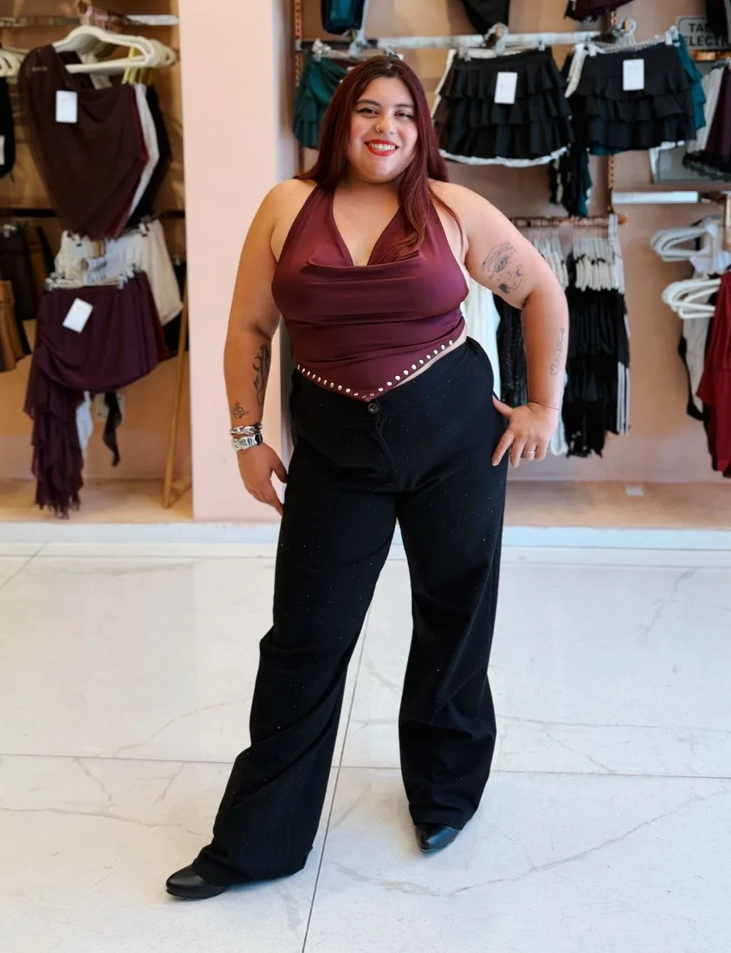 Alternative view of PANTALÓN PUNTO ROMA STRASS