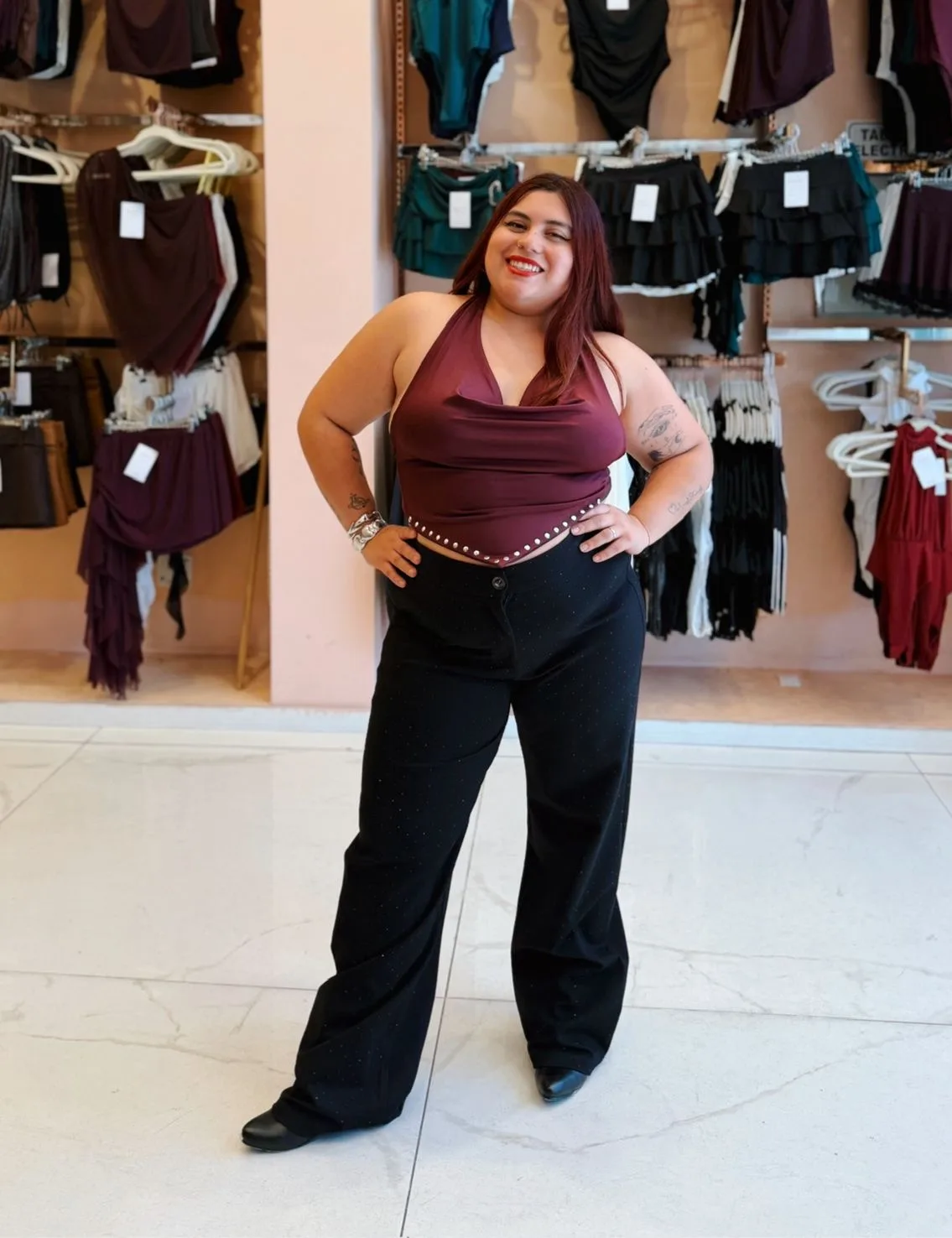 PANTALÓN PUNTO ROMA STRASS