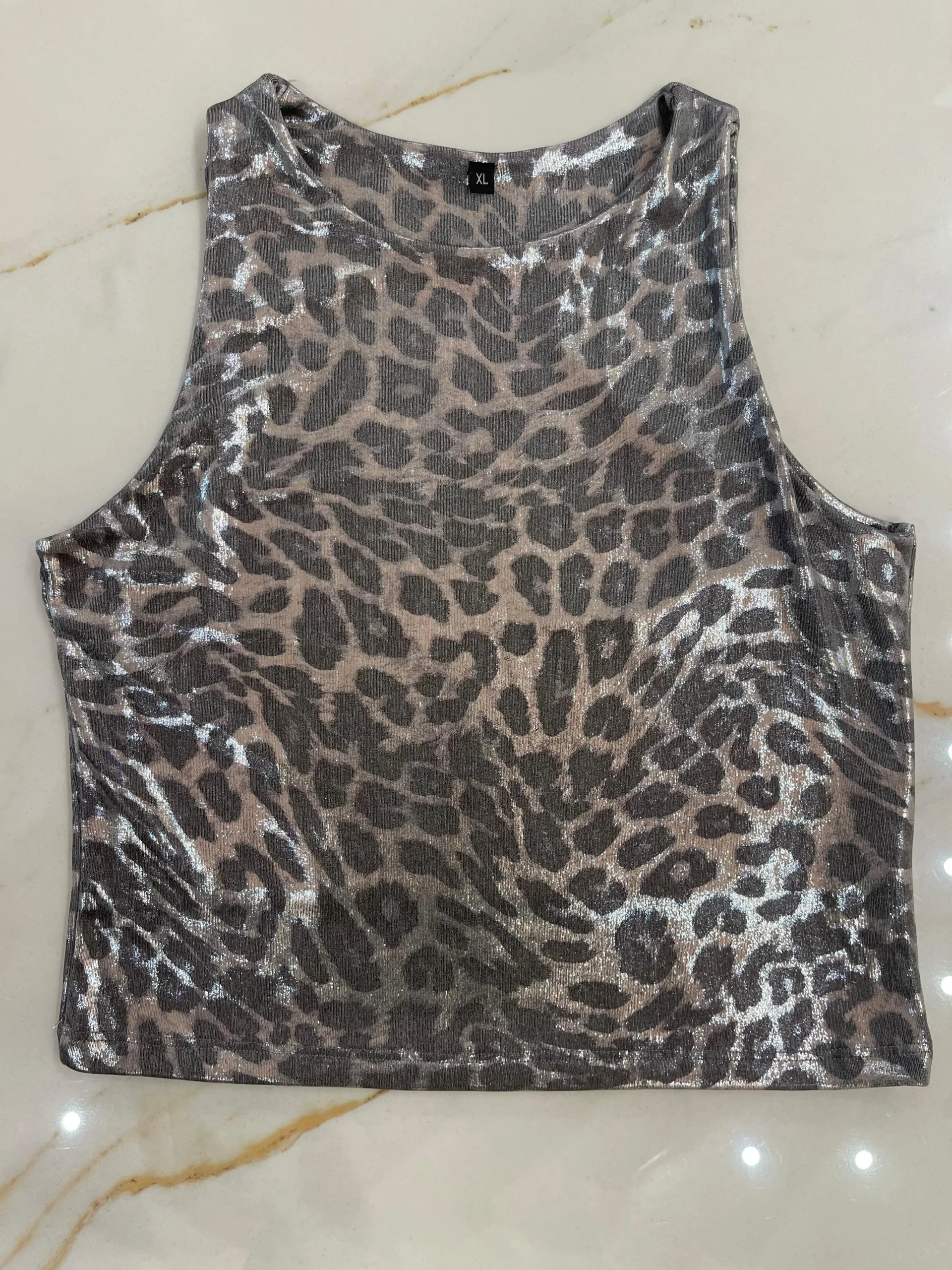 MUSCULOSA PRINT METALIZADA